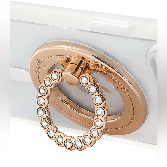 Sonix iPhone 14 plus Rainbow Hearts MagSafe Case & Gold Finger Ring Stand Holder - Picture 7 of 9